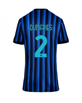 Inter Milan Denzel Dumfries #2 Maglia Gara Casa Repliche 2025-26 Donna Maniche Corte